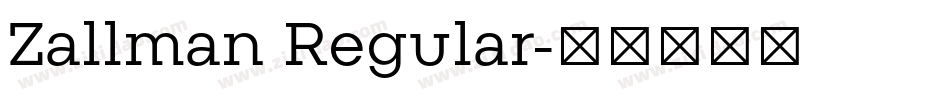 Zallman Regular字体转换